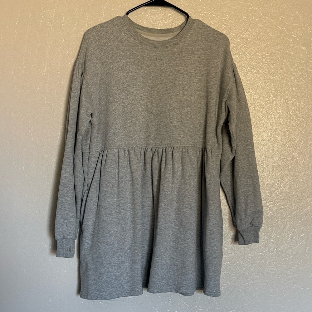 American Eagle Outfitters Heather Gray Sweatshirt Dress